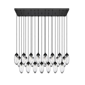 Arden  Linear Chandelier in Matte Black by Z-Lite