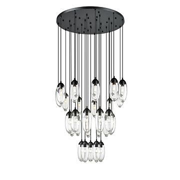Arden 27 Light Chandelier in Matte Black by Z-Lite