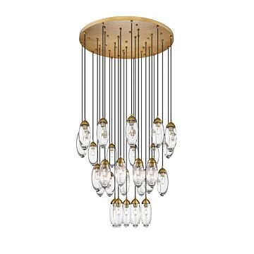 Arden 27 Light Chandelier in Rubbed Brass by Z-Lite