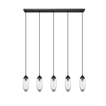 Arden  Linear Chandelier in Matte Black by Z-Lite
