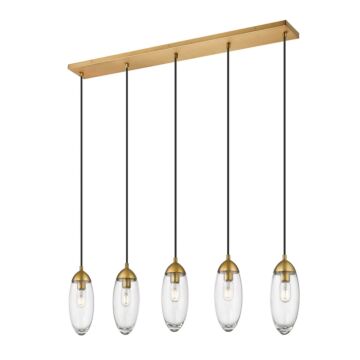 Arden  Linear Chandelier in Rubbed Brass by Z-Lite