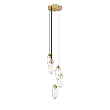 Arden  Chandelier in Rubbed Brass by Z-Lite