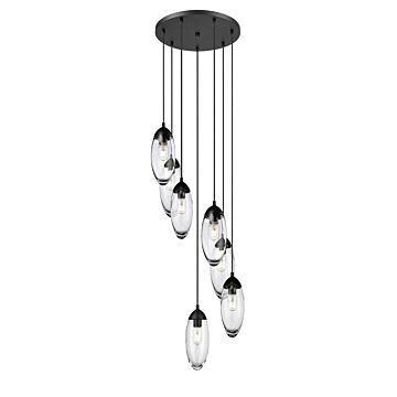 Arden  Chandelier in Matte Black by Z-Lite