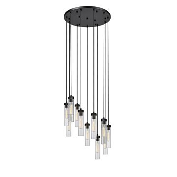 Beau  Chandelier in Matte Black by Z-Lite