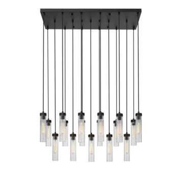 Beau  Linear Chandelier in Matte Black by Z-Lite