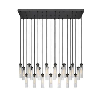 Beau  Linear Chandelier in Matte Black by Z-Lite