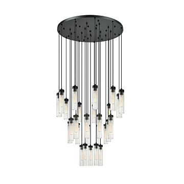 Beau 27 Light Chandelier in Matte Black by Z-Lite
