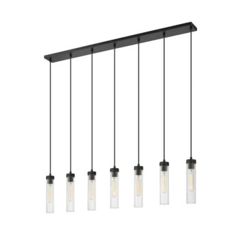 Beau  Linear Chandelier in Matte Black by Z-Lite