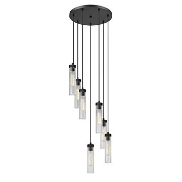 Beau  Chandelier in Matte Black by Z-Lite