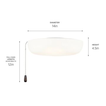 No Family LED Fan Light Kit in White by Kichler