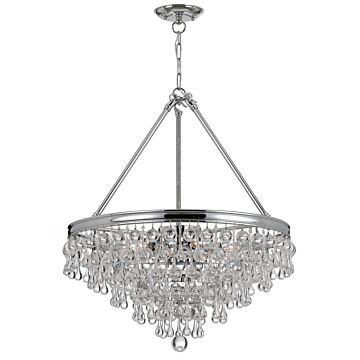 Calypso Eight Light Chandelier in Polished Chrome by Crystorama