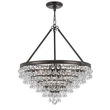 Calypso Eight Light Chandelier in Vibrant Bronze by Crystorama