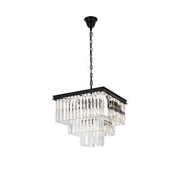 Sydney 13-Light Chandelier in Matte black