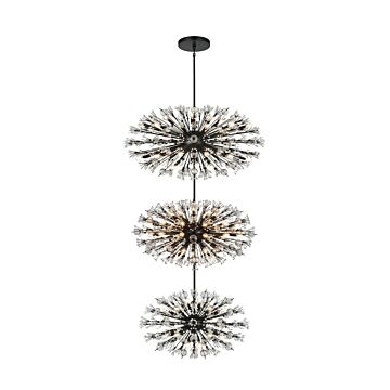Vera 90-Light Chandelier in Black