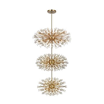 Vera 90-Light Chandelier in Satin Gold
