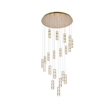 Polaris 20-Light LED Chandelier in gold