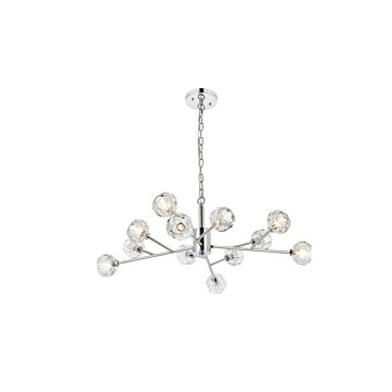 Graham 12-Light Pendant in Chrome and Clear