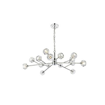 Graham 15-Light Pendant in Chrome and Clear