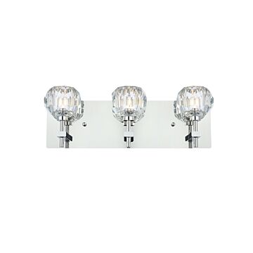 Graham 3-Light Wall Sconce in Chrome and Clear