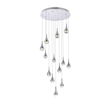Amherst 13-Light LED Chandelier in chrome