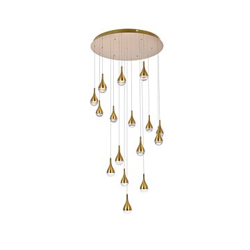 Amherst 16-Light LED Chandelier in satin gold