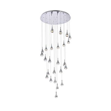 Amherst 25-Light LED Chandelier in chrome