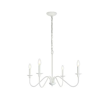 Rohan 4-Light Chandelier in White