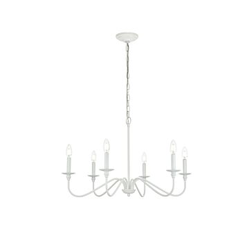 Rohan 6-Light Chandelier in White