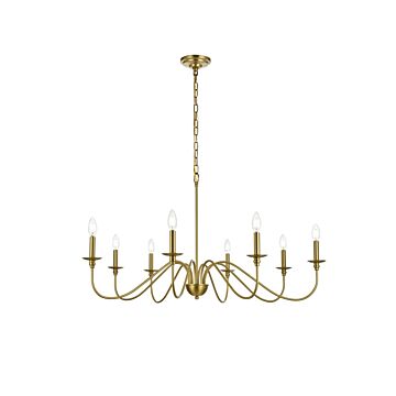 Rohan 8-Light Chandelier in Satin Gold