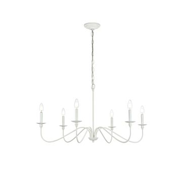 Rohan 6-Light Chandelier in White