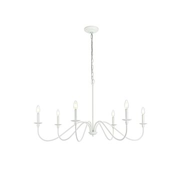 Rohan 6-Light Chandelier in White