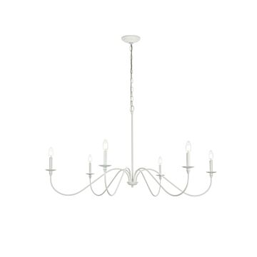 Rohan 6-Light Chandelier in White