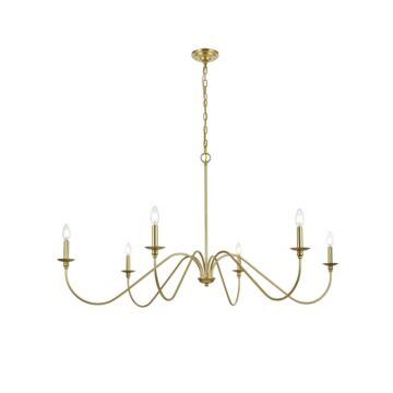Rohan 6-Light Chandelier in Brass
