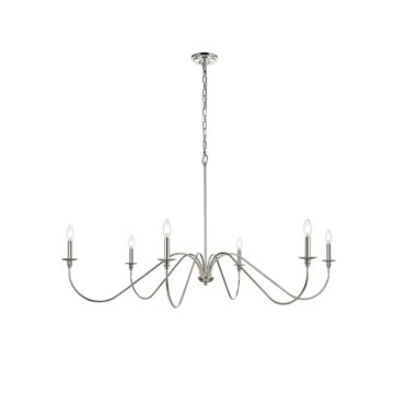 Rohan 6-Light Chandelier in Polished Nickel