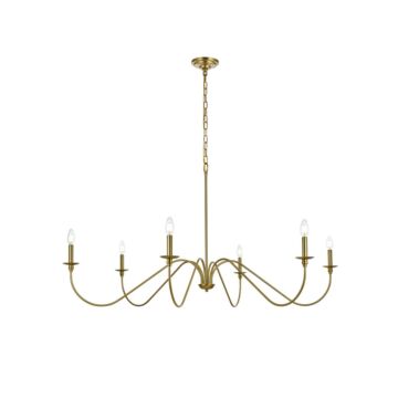 Rohan 6-Light Chandelier in Satin Gold