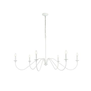 Rohan 6-Light Chandelier in White