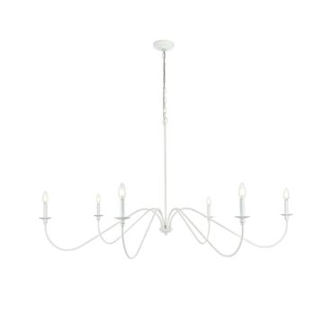 Rohan 6-Light Chandelier in White