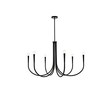 Layne 6-Light Chandelier in Black