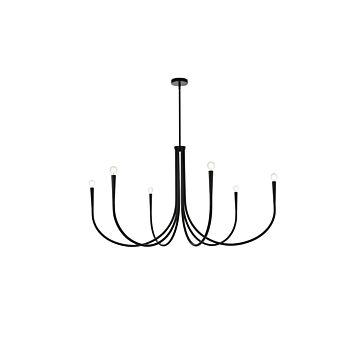 Layne 6-Light Chandelier in Black
