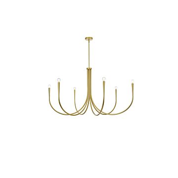 Layne 6-Light Chandelier in Brass