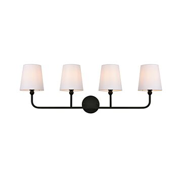 Colson 4-Light Bathroom Vanity Light Sconce in Black and Clear