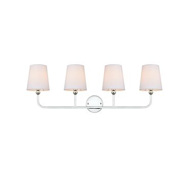 Colson 4-Light Bathroom Vanity Light Sconce in Chrome and Clear