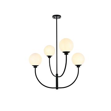 Nyomi 4-Light Chandelier in Black
