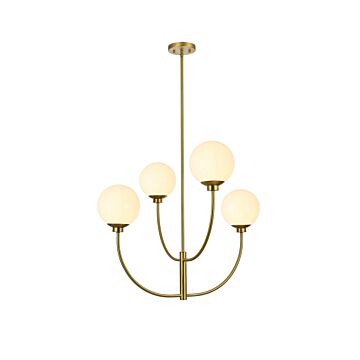 Nyomi 4-Light Chandelier in Satin Gold
