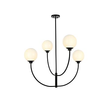 Nyomi 4-Light Chandelier in Black