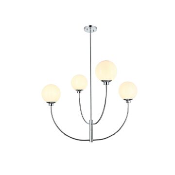Nyomi 4-Light Chandelier in Chrome