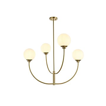 Nyomi 4-Light Chandelier in Satin Gold