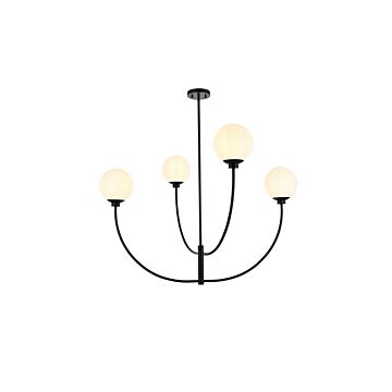 Nyomi 4-Light Chandelier in Black