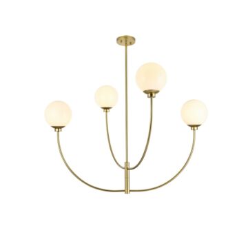 Nyomi 4-Light Chandelier in Brass