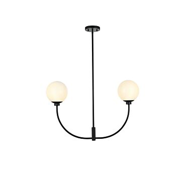 Nyomi 2-Light Chandelier in Black